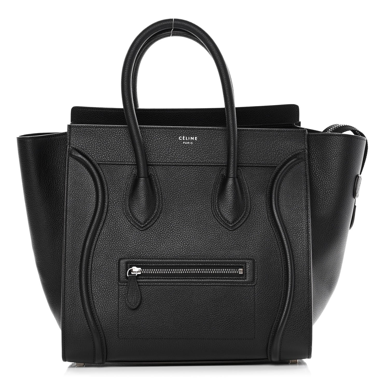 Celine Drummed Calfskin Mini Luggage Black 1 of 11