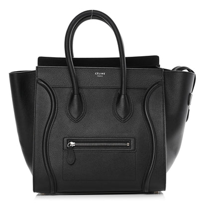 Celine Drummed Calfskin Mini Luggage Black 1 of 11