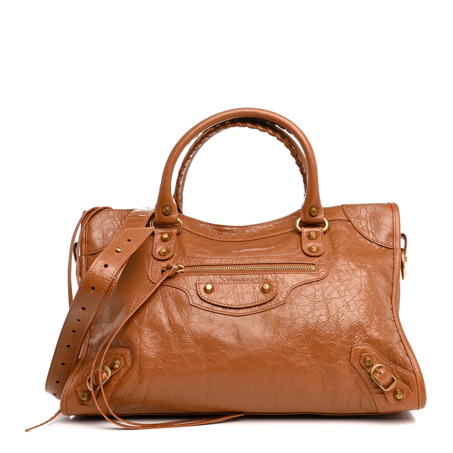 Balenciaga Agneau Arena Gold Hardware Medium Le City Camel 1 of 10