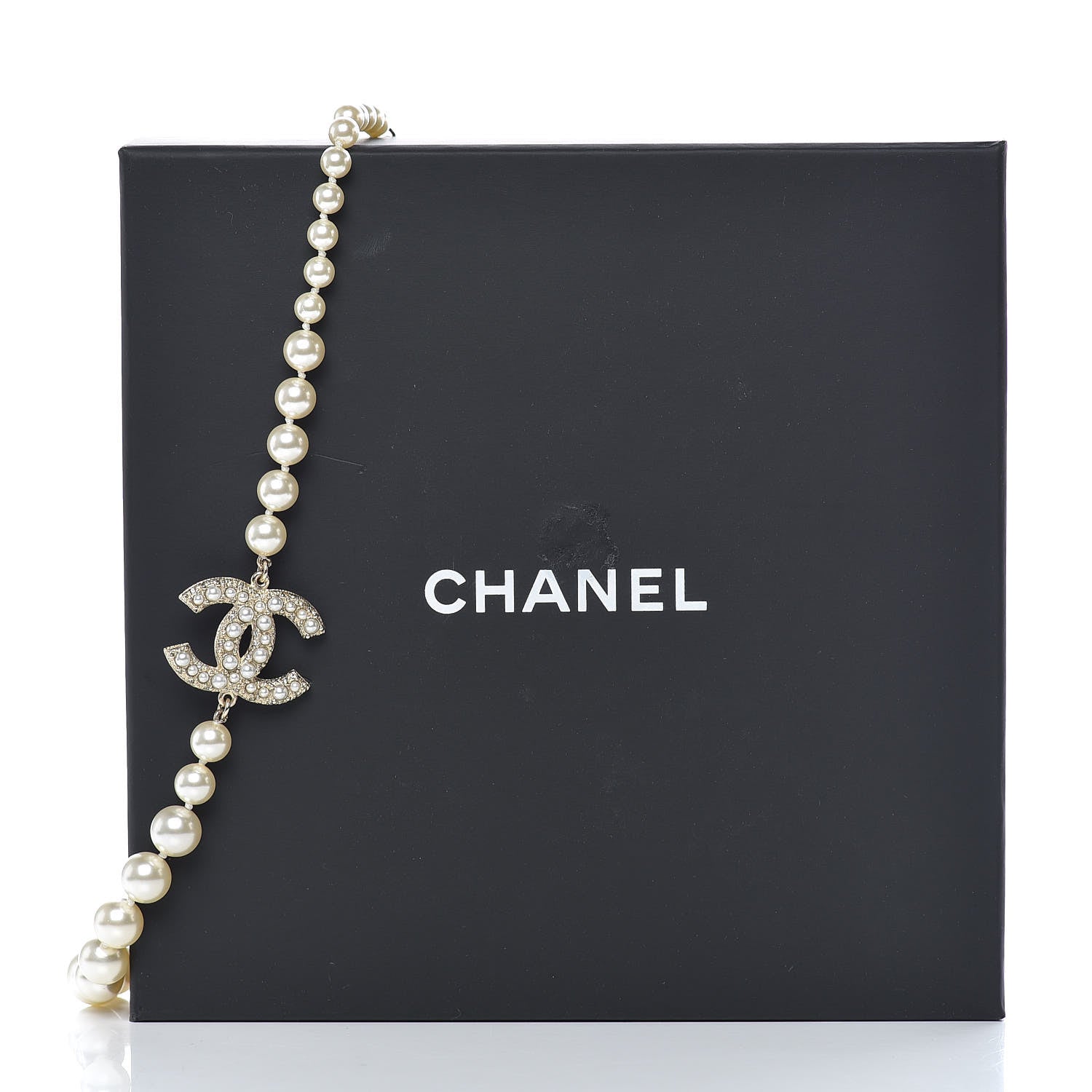 Chanel Pearl CC 100th Anniversary Necklace Light Gold 8 of 8