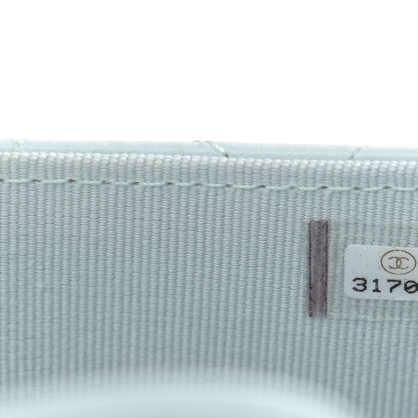 Lambskin Quilted Top Handle Flap Coin Purse With Chain Light Blue