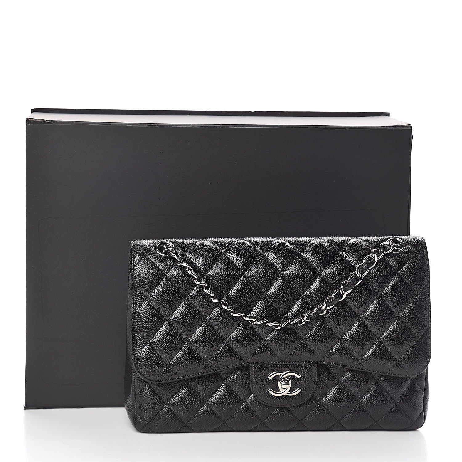 Chanel Caviar Quilted Jumbo Double Flap Black 11 of 11