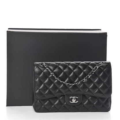 Chanel Caviar Quilted Jumbo Double Flap Black 11 of 11