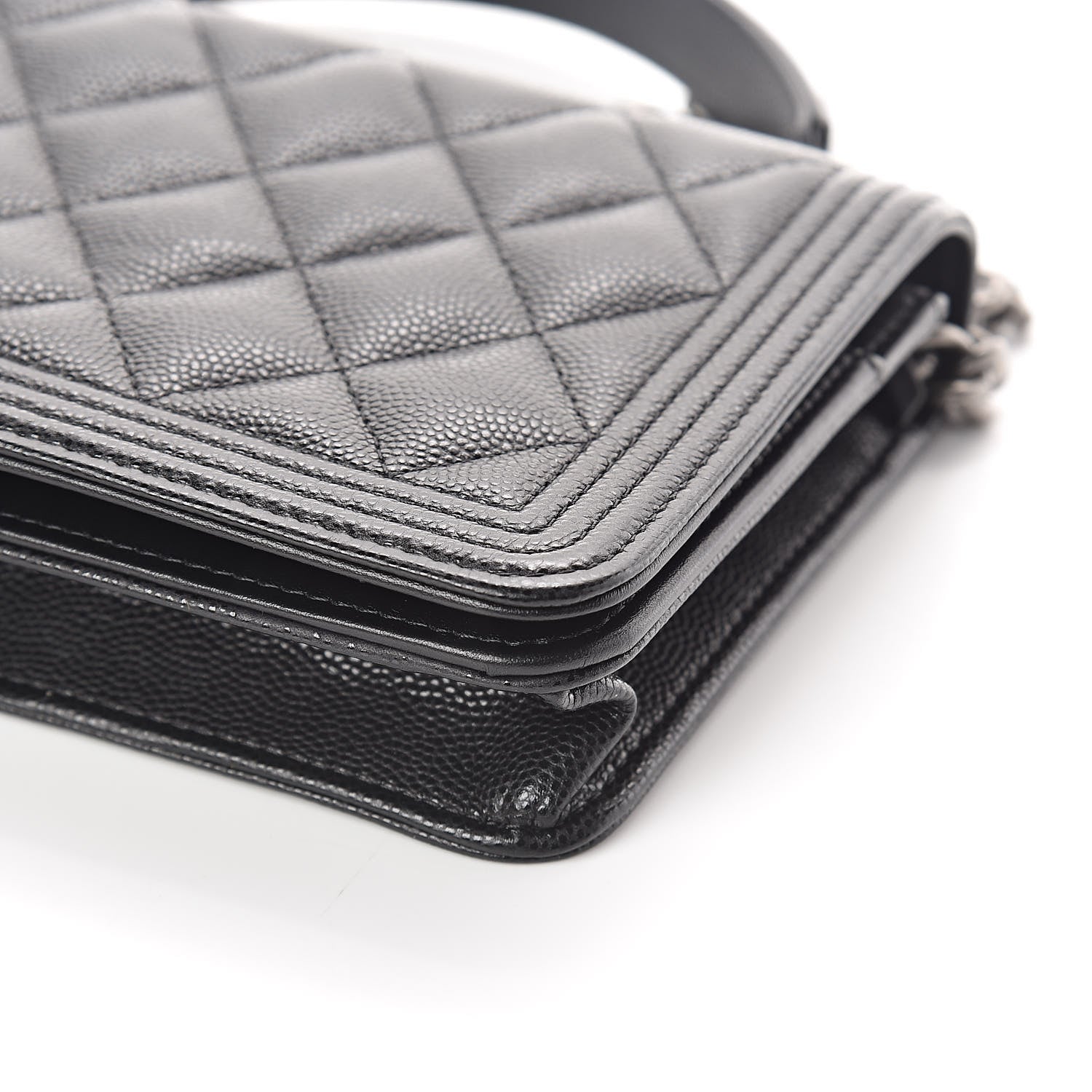 Chanel Caviar Quilted Boy Wallet On Chain WOC Black 11 of 11