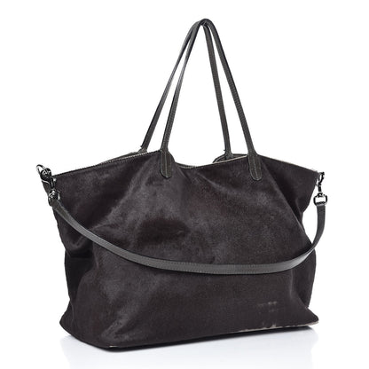 Valentino Garavani Calf Hair Petale Tote Brown 4 of 15