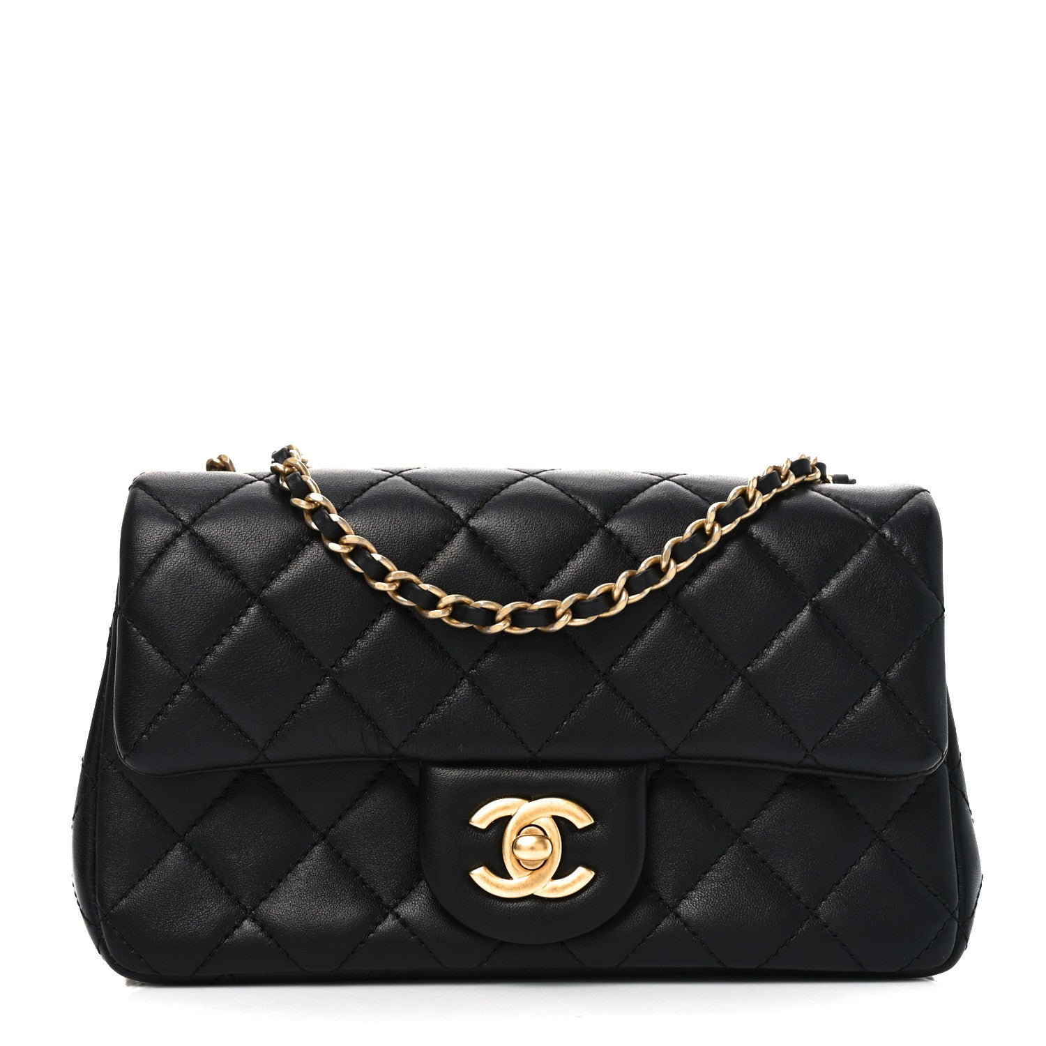 Chanel Lambskin Quilted Mini Rectangular Pearl Crush Flap Black 1 of 11