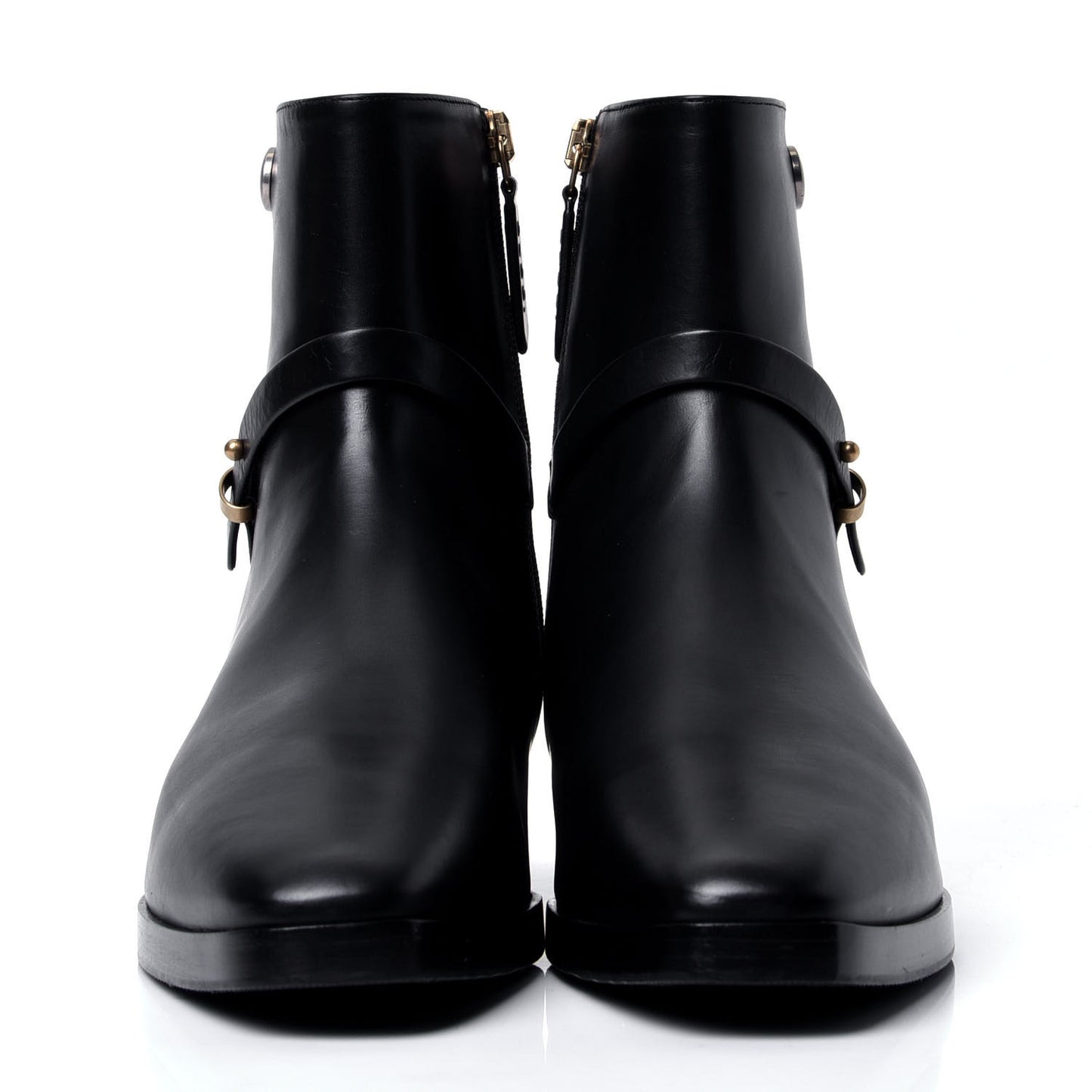 Calfskin Womens GG Ankle Boots 37 Black