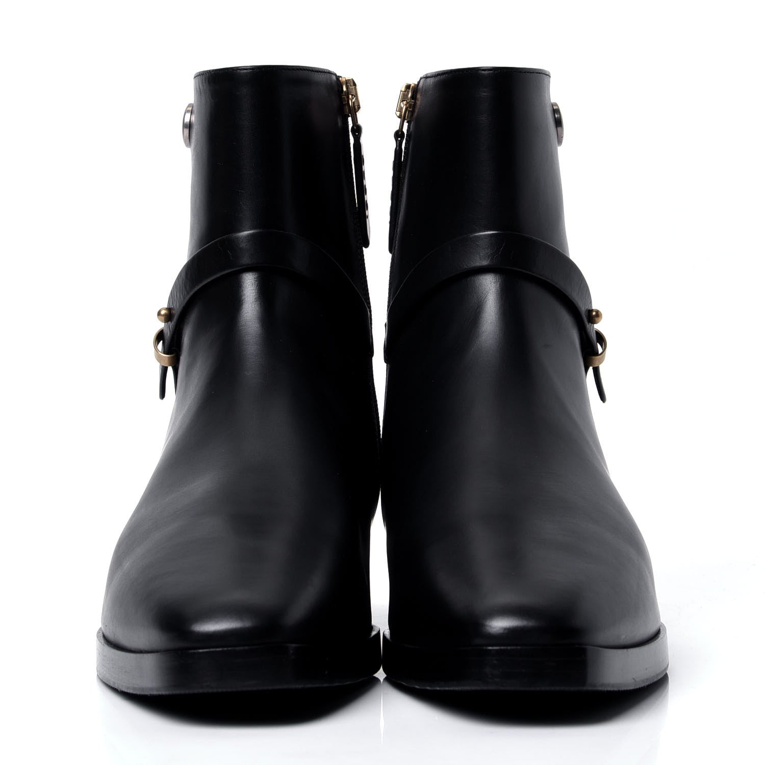 Gucci Calfskin Womens GG Ankle Boots 37 Black 2 of 6