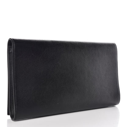 Saint Laurent Calfskin Monogram Large Belle De Jour Clutch Black 3 of 9