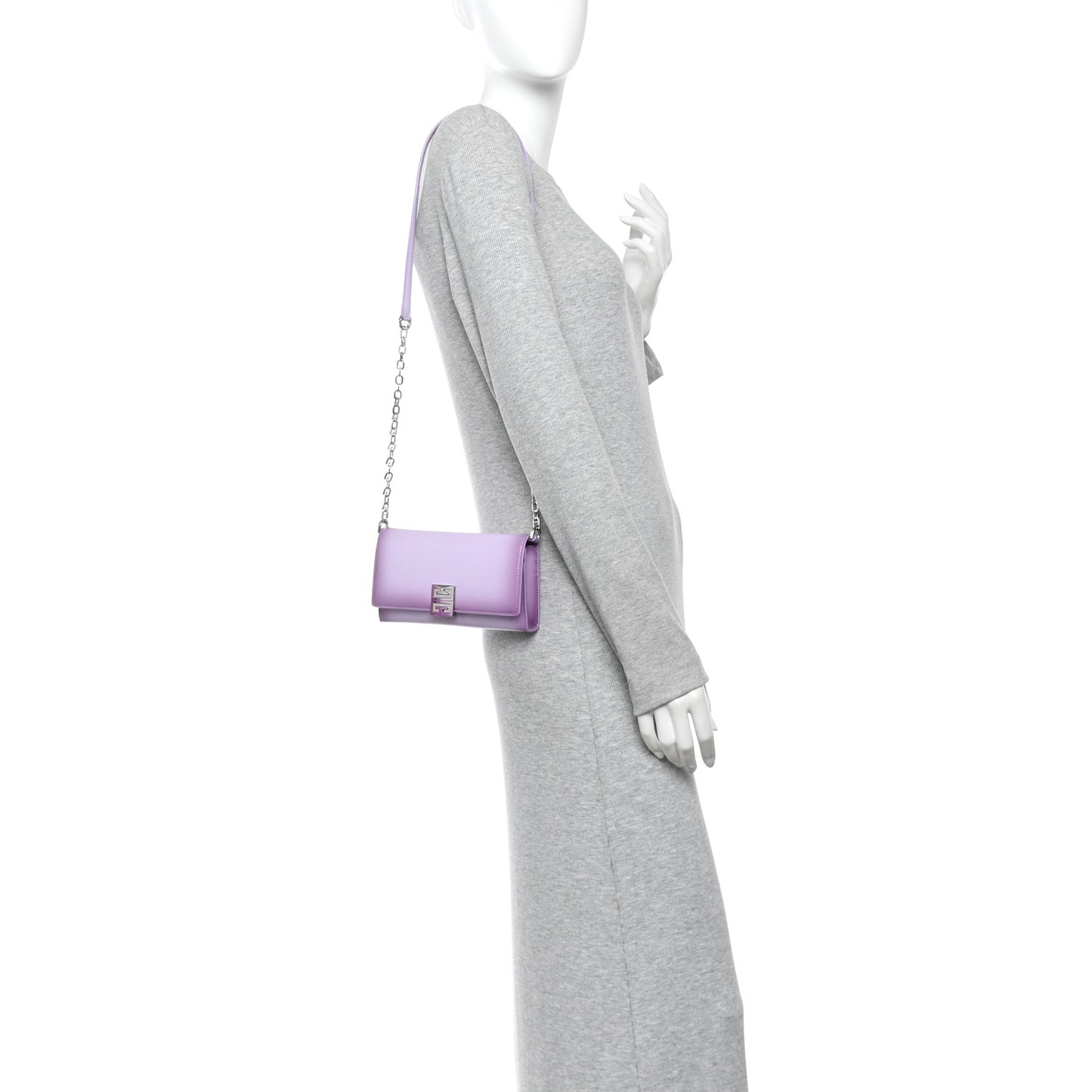Box Calfskin Gradient Effect 4G Wallet on Chain Mauve