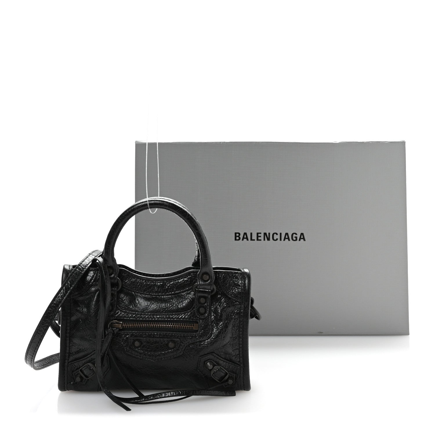 Balenciaga Agneau Arena Classic Hardware Nano Le City Black 11 of 11