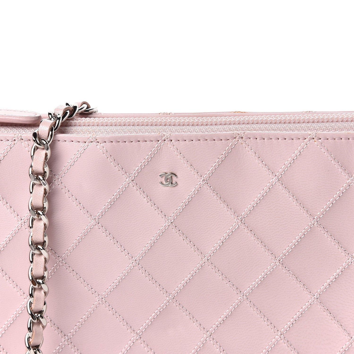 Chanel Lambskin Diamond Stitched Shoulder Bag Light Pink 11 of 11