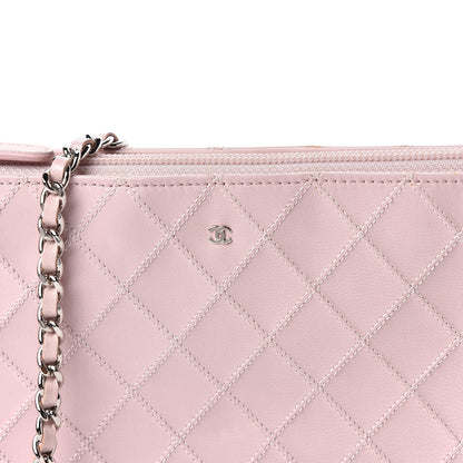 Chanel Lambskin Diamond Stitched Shoulder Bag Light Pink 11 of 11