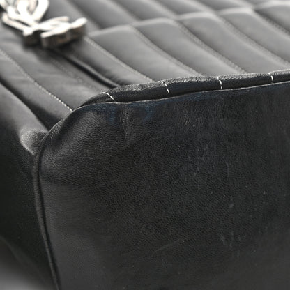 Chanel Lambskin Vertical Quilted Mademoiselle Small Camera Case Black 10 of 13