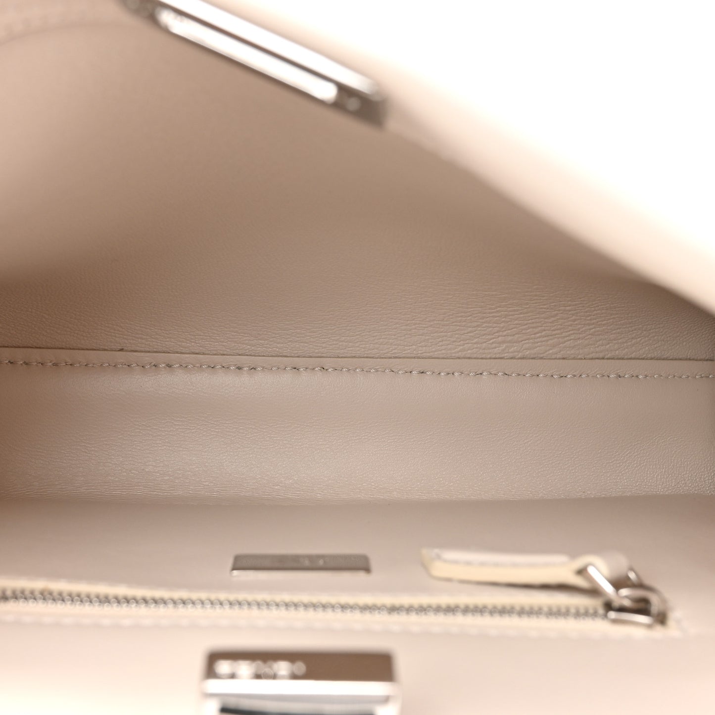 Vitello Seta Shiny Nappa Laces Mini Peekaboo I SEE U Satchel Latte