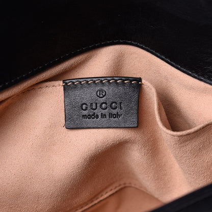 Gucci Calfskin Matelasse Pearly GG Marmont Chain Belt Bag Black 6 of 11