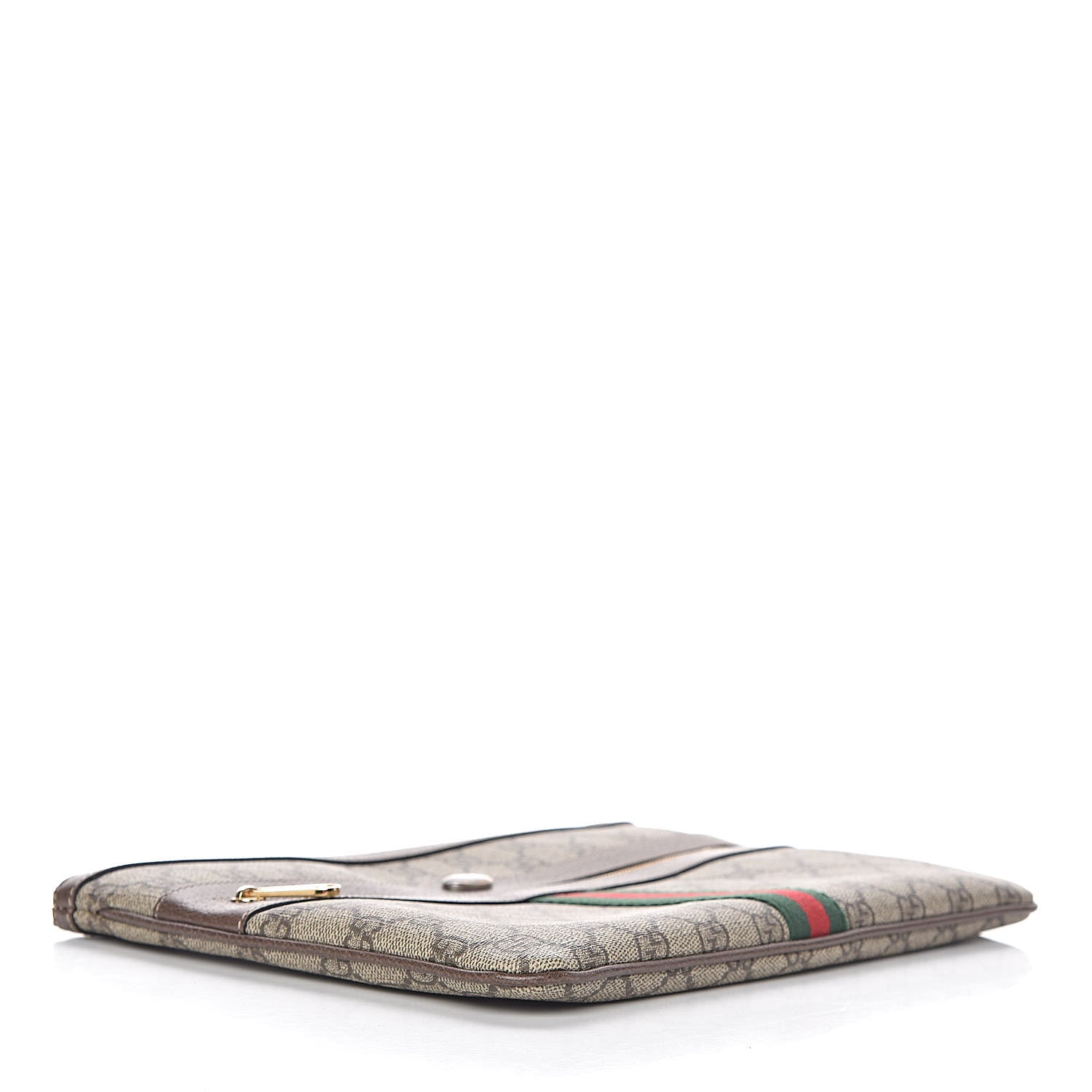 Gucci GG Supreme Monogram Large Ophidia Pouch Clutch Brown 4 of 9