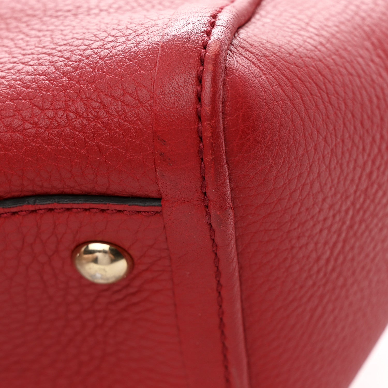 Gucci Pebbled Calfskin Small Soho Top Handle Bag Red 11 of 11
