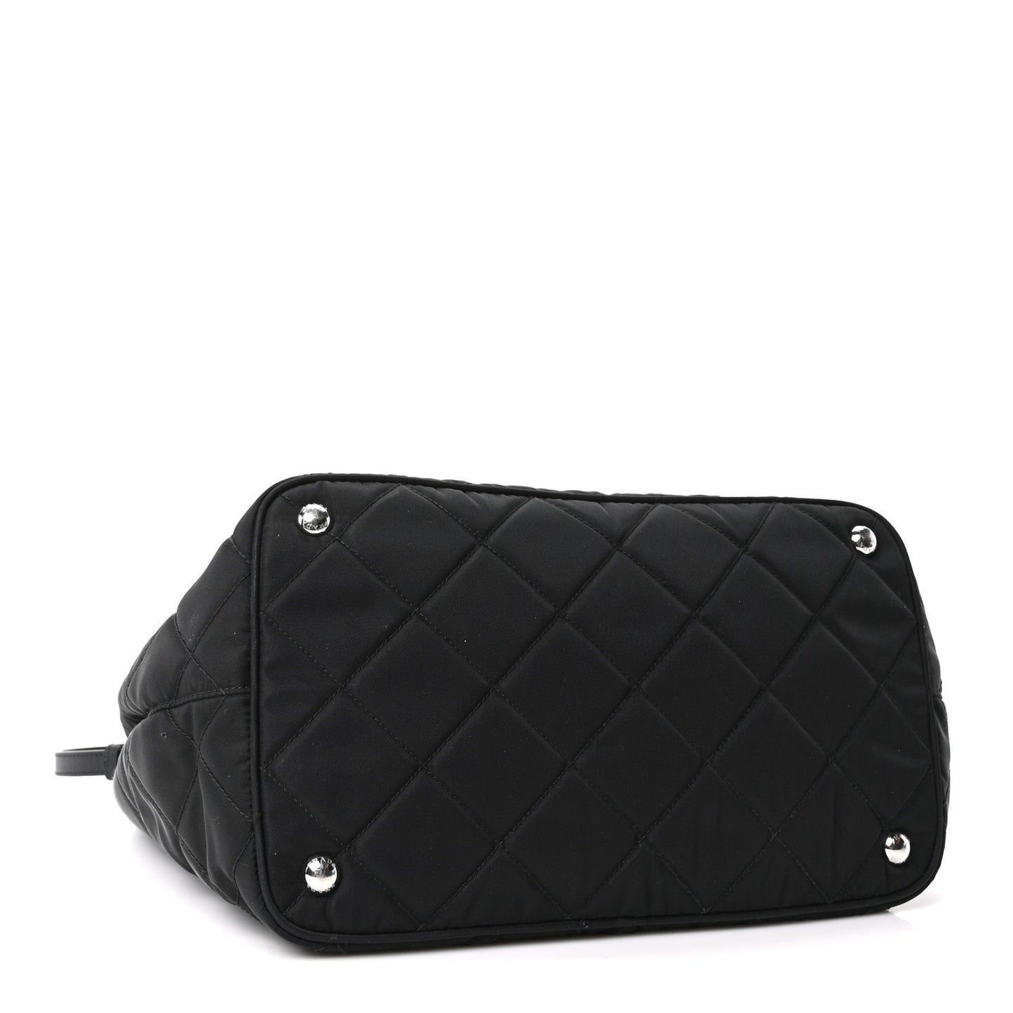Nylon Tessuto Impuntu Quilted Tote Black
