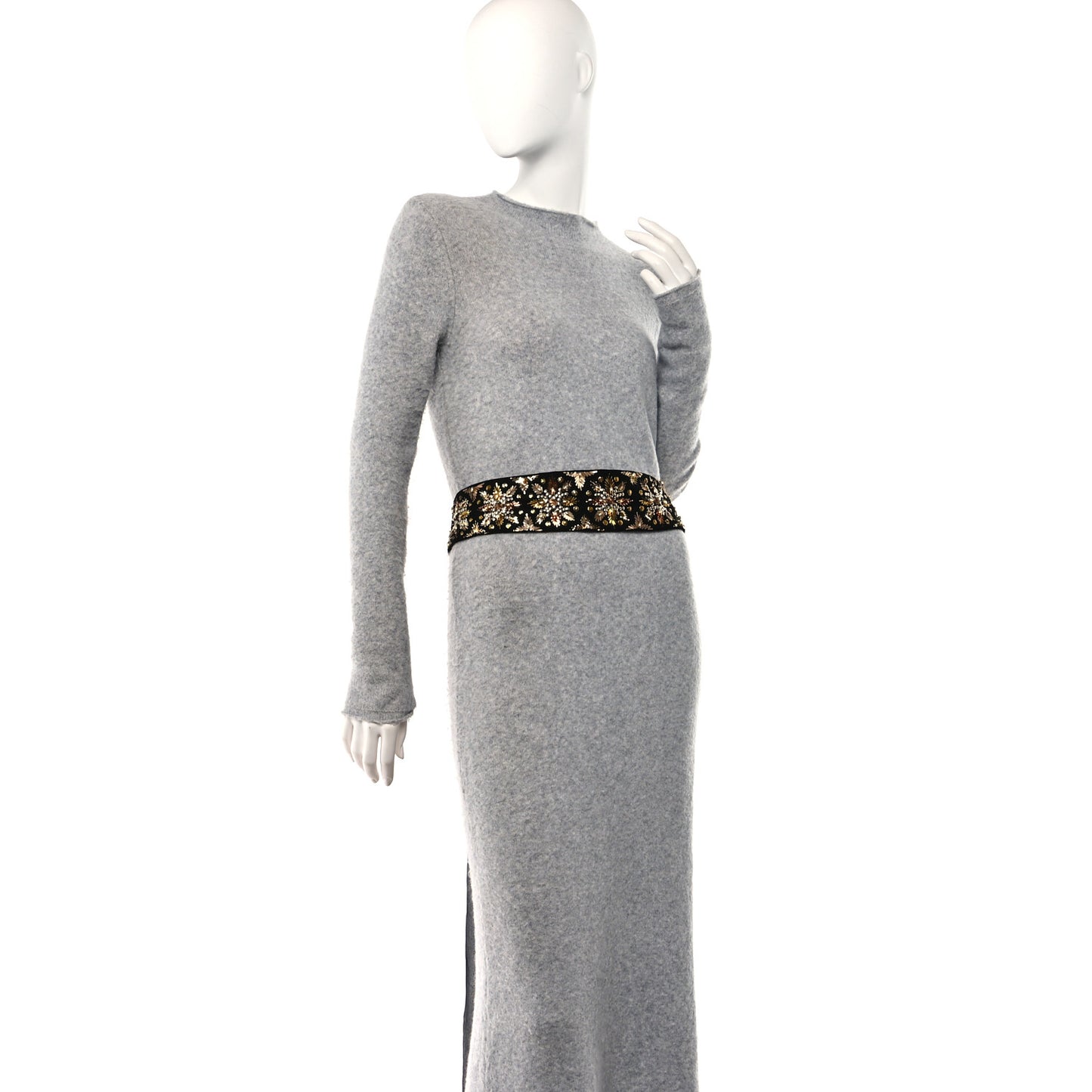 Crystal Embellished Sash Belt M Black