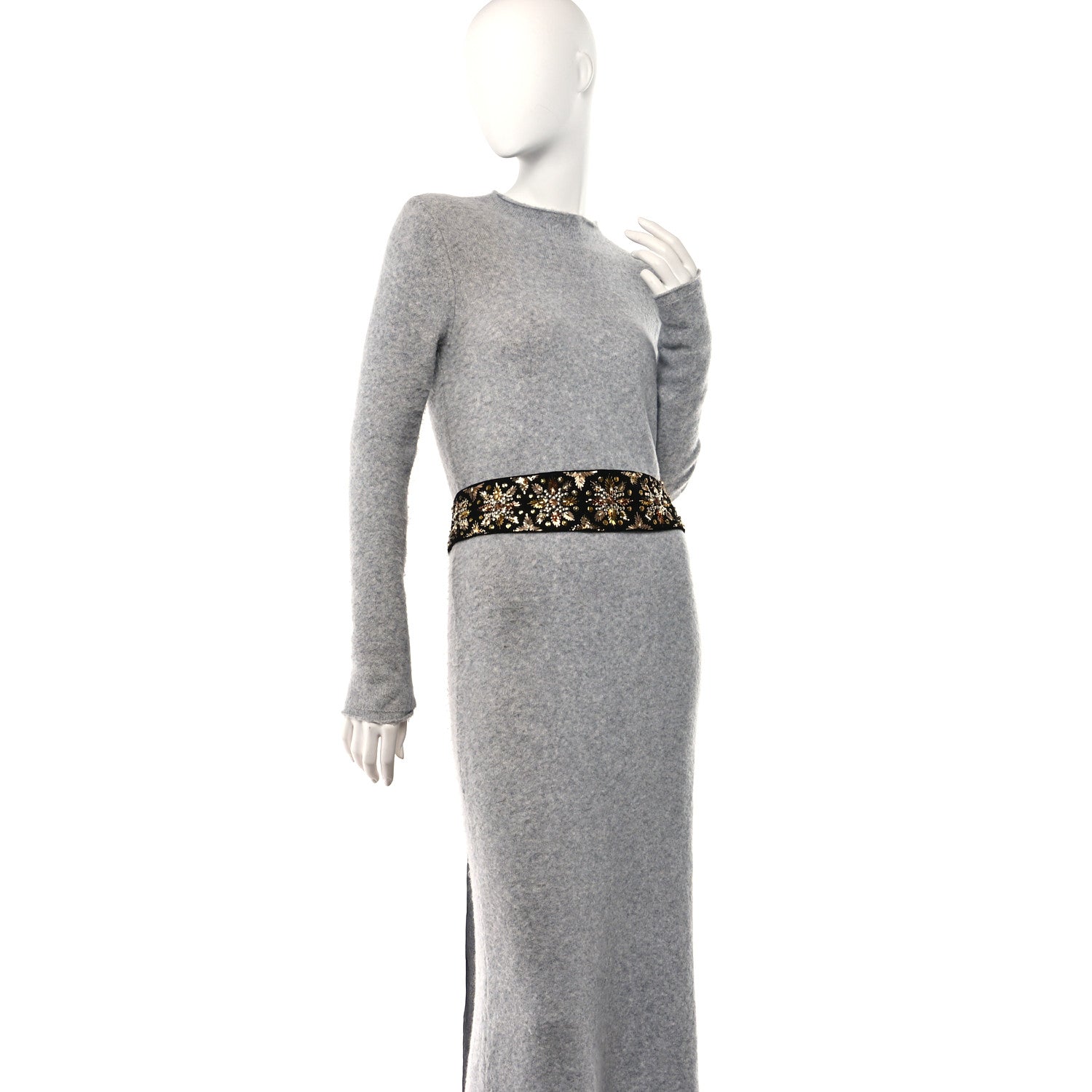 Chanel Crystal Embellished Sash Belt M Black 3 of 4