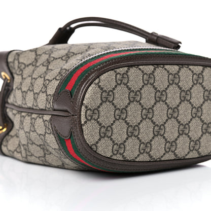 Gucci GG Supreme Monogram Web Small Ophidia Bucket Bag Brown 9 of 12