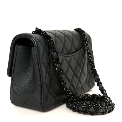 Chanel Pearly Lambskin Quilted Mini Rectangular Flap So Black 2 of 11