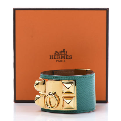Hermes Epsom Collier de Chien CDC Bracelet S Bleu Paon 9 of 9