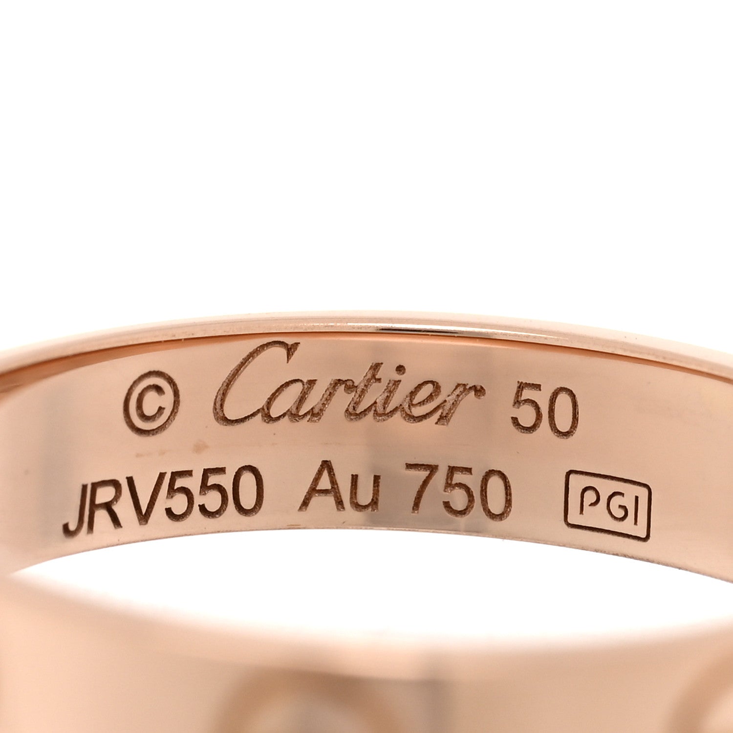 Cartier 18K Pink Gold 3.5mm LOVE Wedding Band Ring 50 5.5 4 of 4