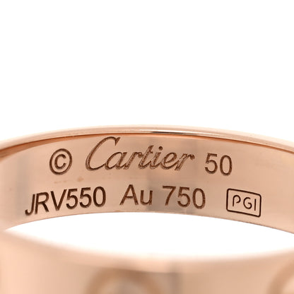 Cartier 18K Pink Gold 3.5mm LOVE Wedding Band Ring 50 5.5 4 of 4