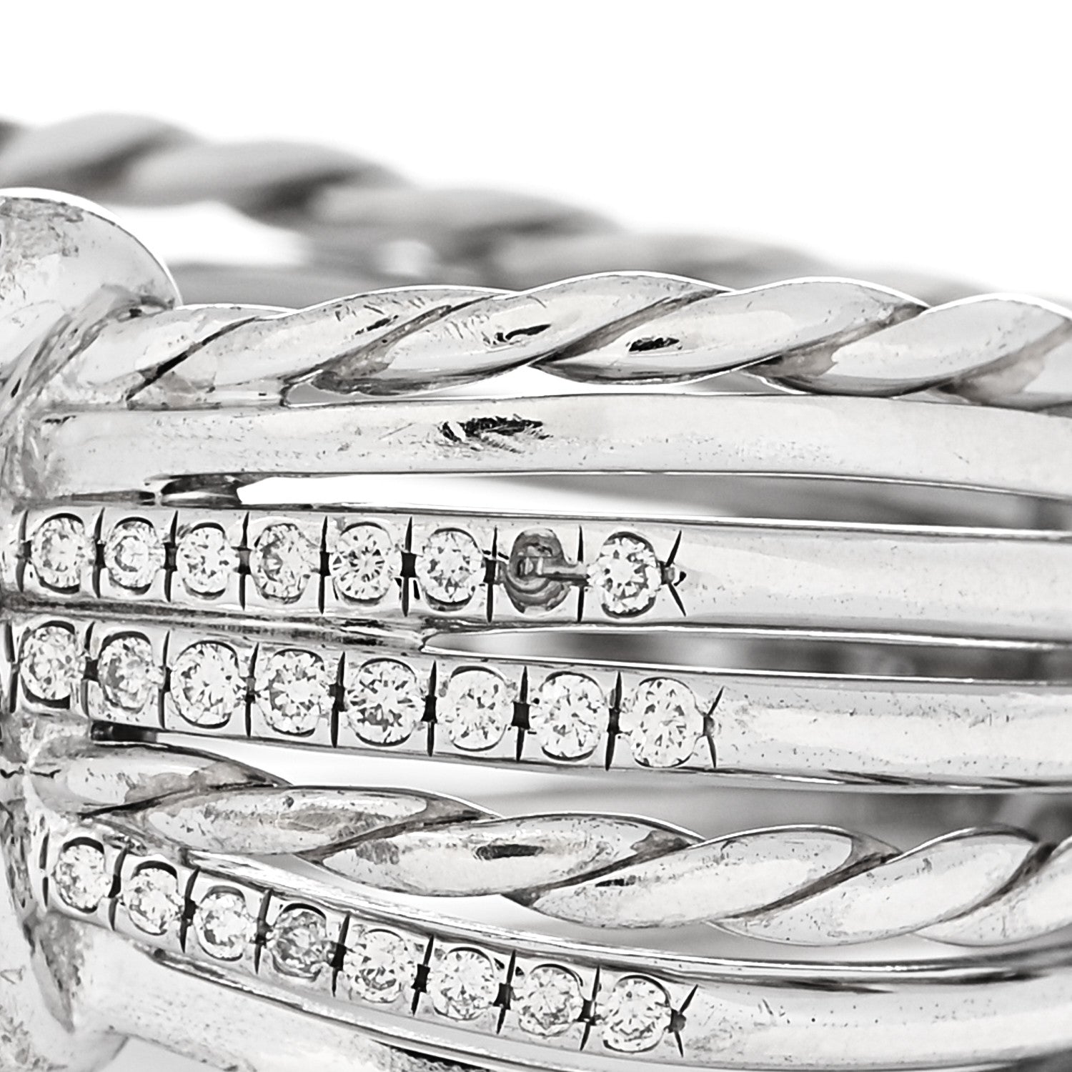 David Yurman Sterling Silver Diamond Angelika Ring 57 8 6 of 6