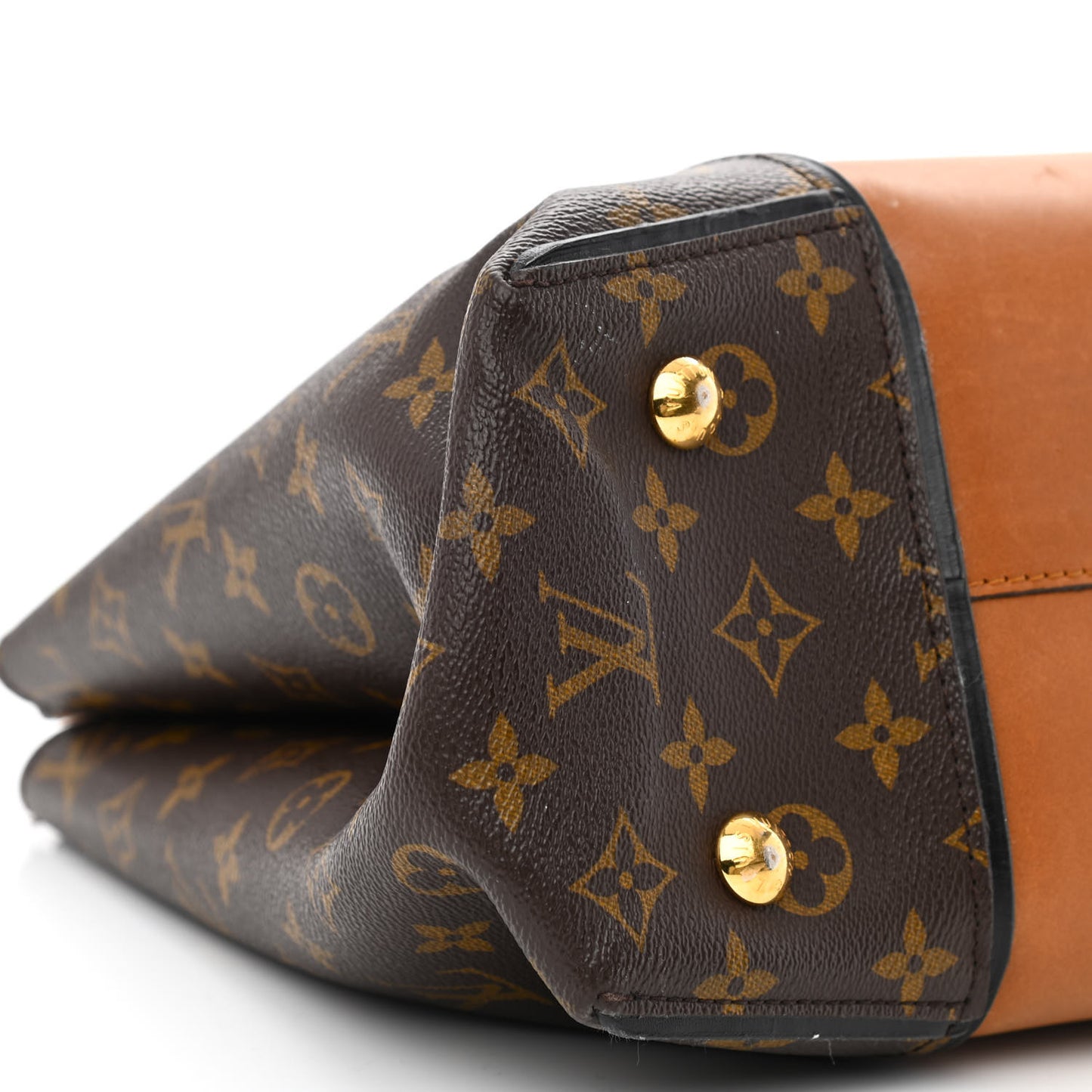 Monogram Cuir Orfevre Tote W PM Noisette