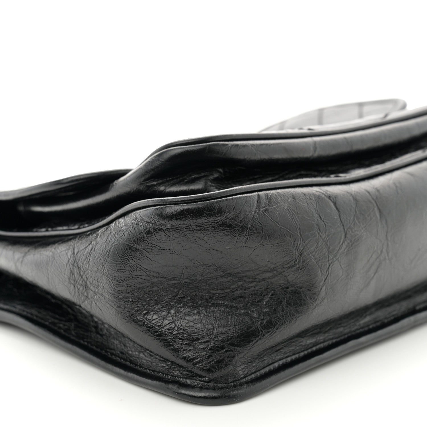 Saint Laurent Crinkled Calfskin Matelasse Monogram Large Niki Chain Satchel Black 9 of 10