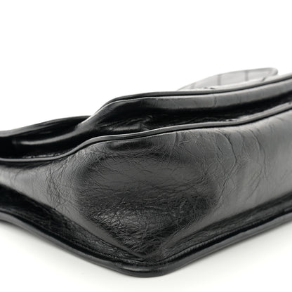 Saint Laurent Crinkled Calfskin Matelasse Monogram Large Niki Chain Satchel Black 9 of 10