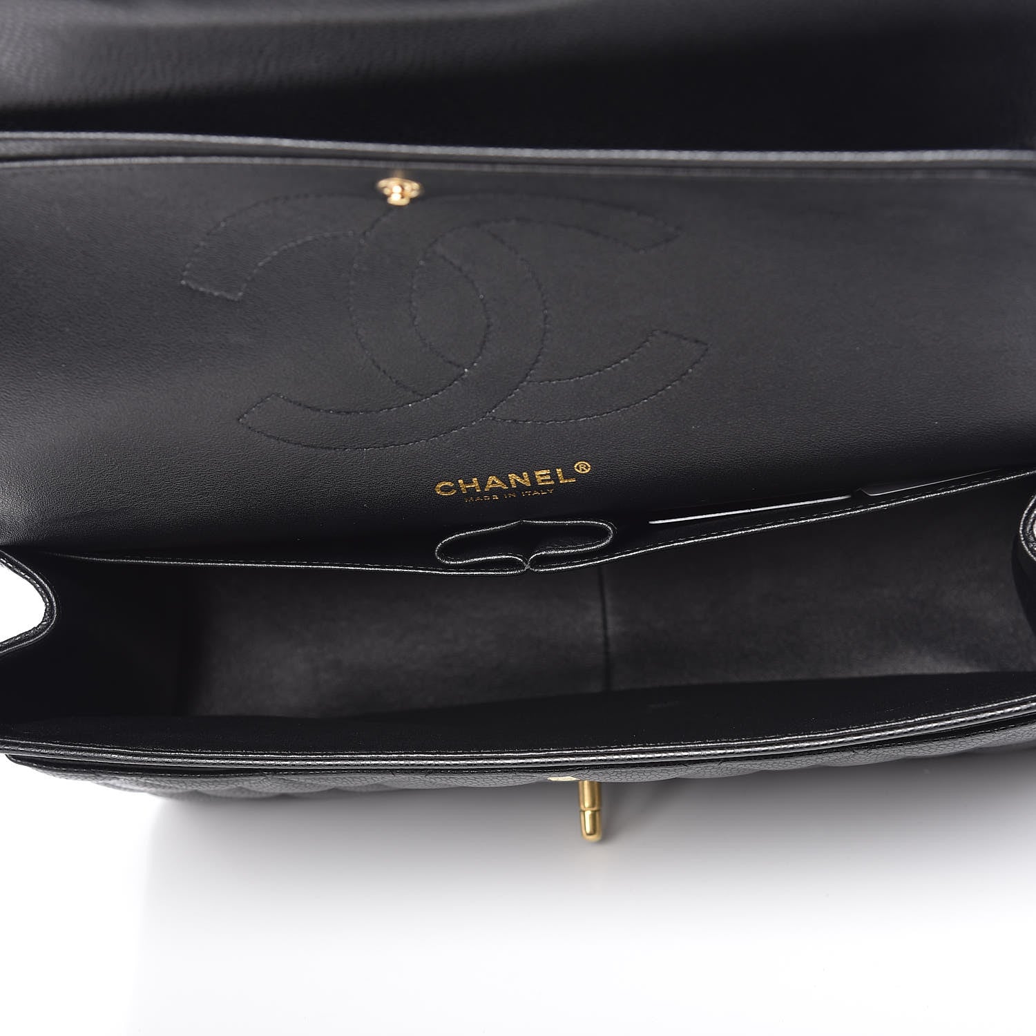 Chanel Caviar Quilted Jumbo Double Flap Black 7 of 12