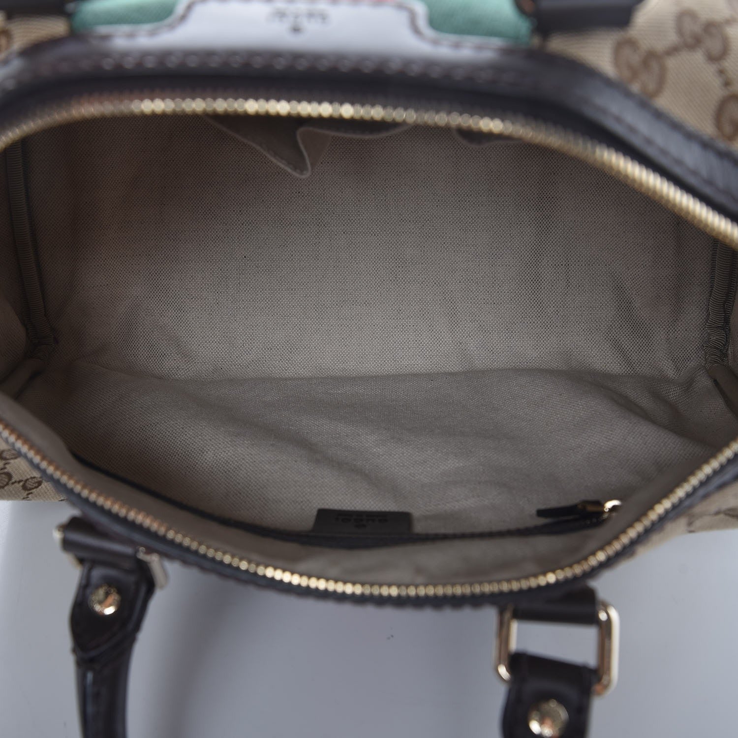 Gucci Monogram Vintage Web Medium Boston Dark Brown 6 of 8