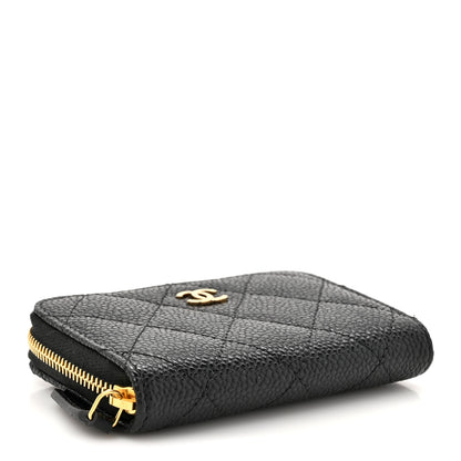 Chanel Caviar Quilted Zip Coin Purse Black 4 of 8