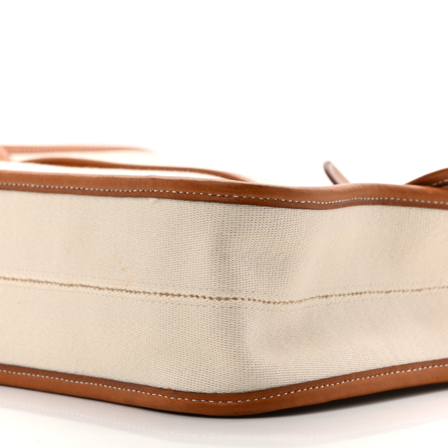 Hermes Toile Officier Natural Barenia Buenaventura Besace GM Ecru Fauve 9 of 13