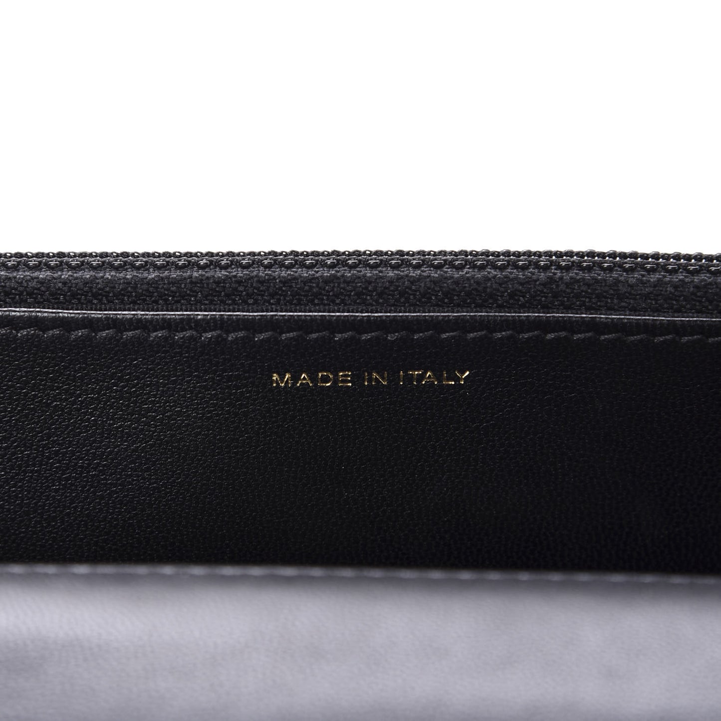 Goatskin Quilted 19 Wallet On Chain WOC Black