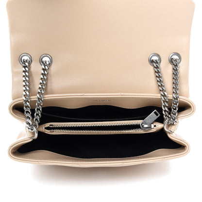 Saint Laurent Calfskin Y Quilted Monogram Small Loulou Chain Satchel Nude Powder 5 of 12
