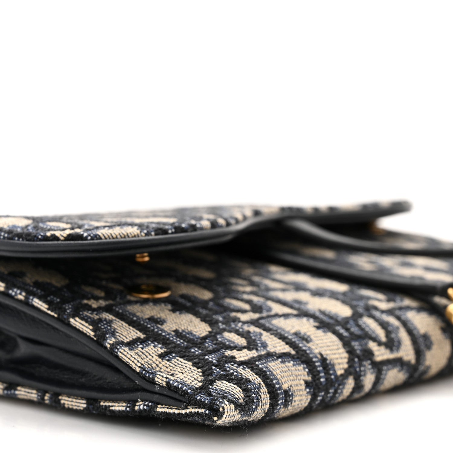 Christian Dior Oblique Saddle Chain Long Wallet Blue 10 of 12