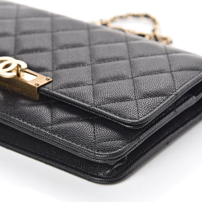 Chanel Caviar Quilted Golden Class Wallet On Chain WOC Black 6 of 11
