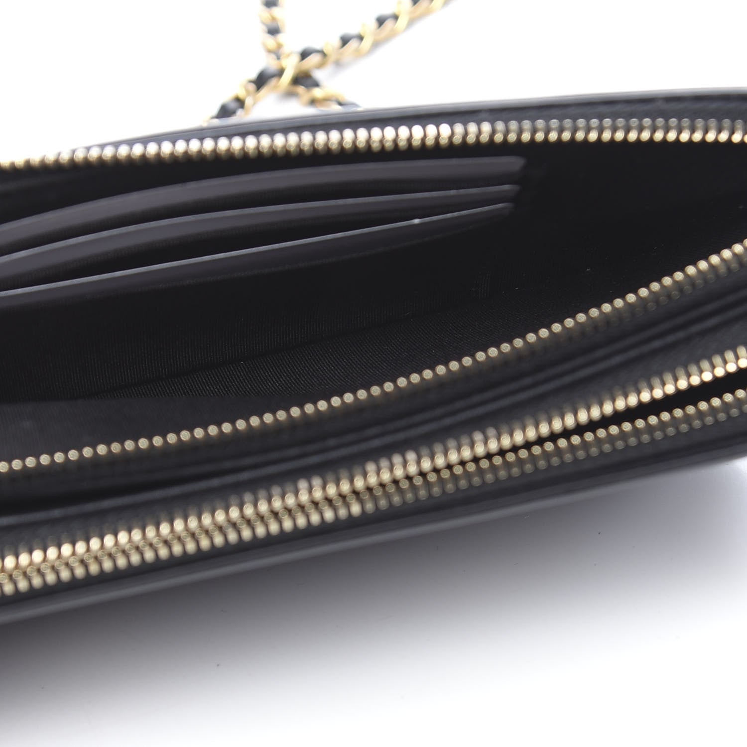 Chanel Caviar Quilted CC Filigree Clutch With Chain Black 7 of 14
