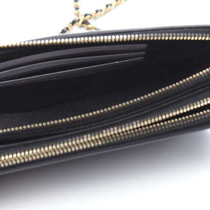 Chanel Caviar Quilted CC Filigree Clutch With Chain Black 7 of 14