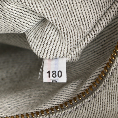 Prada Denim Small Logo Tote Bianco 8 of 12