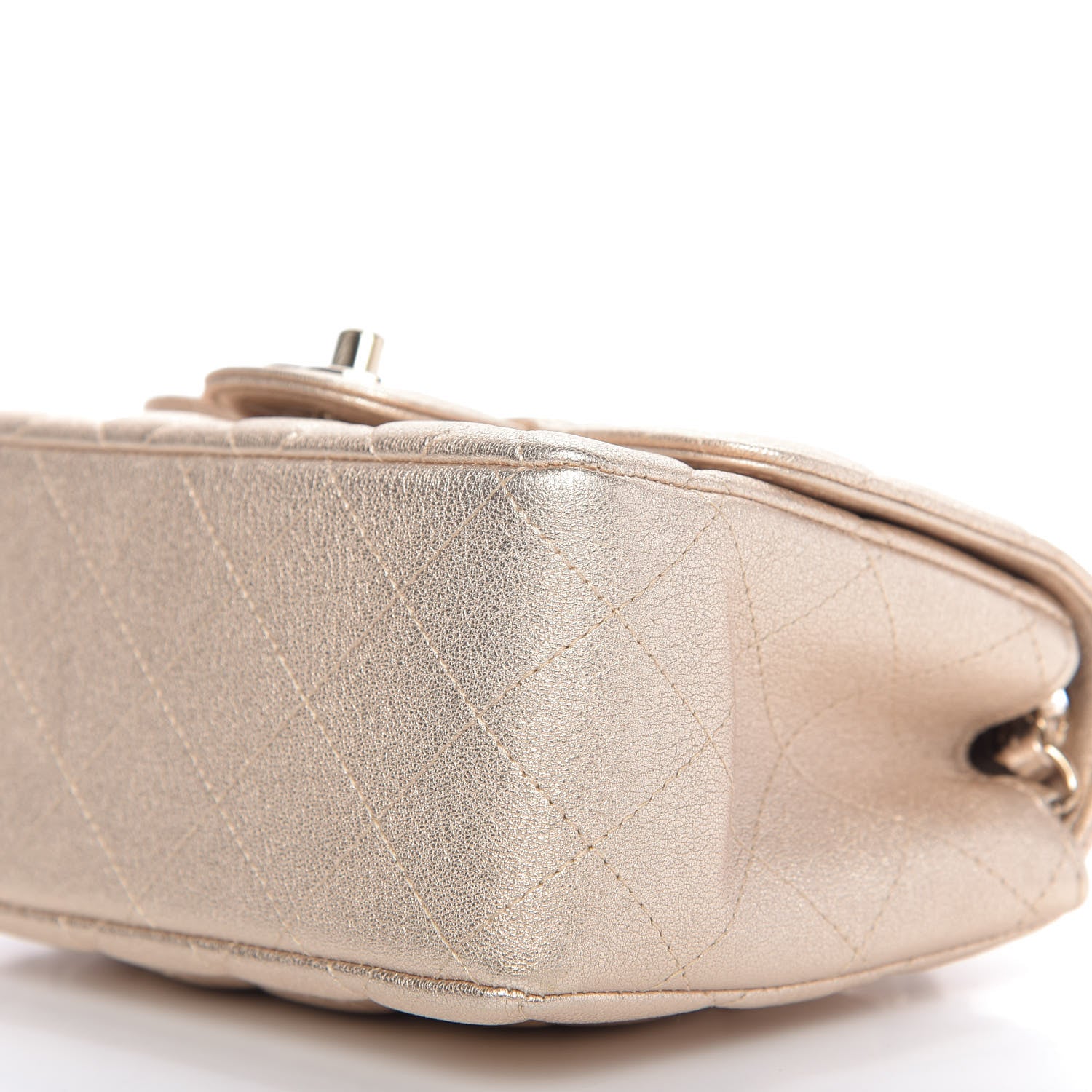 Chanel Metallic Lambskin Quilted Mini Square Flap Gold 7 of 9