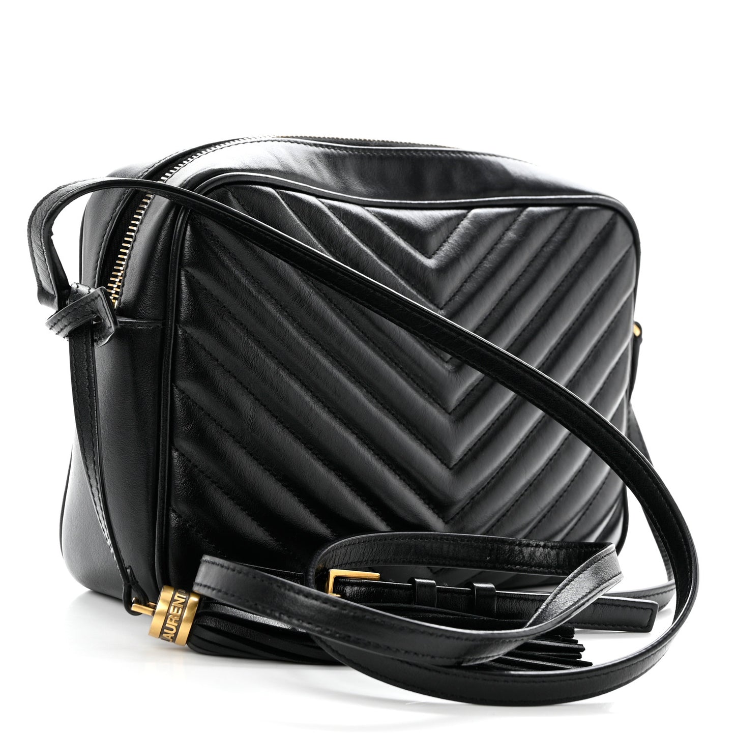 Calfskin Matelasse Monogram Lou Camera Bag Black