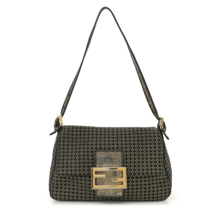 Fendi Micro Zucchino Forever Mini Mama Baguette Black Gold 1 of 10