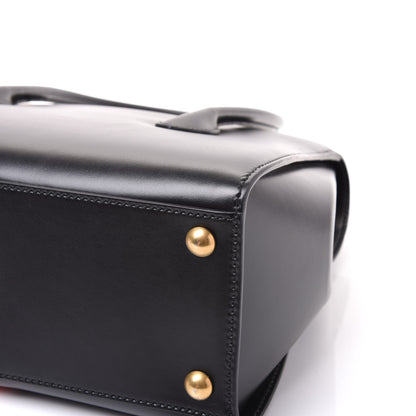 Gucci Plutone Calfskin Web Medium Turn Lock Top Handle Duffle Bag Black 8 of 11