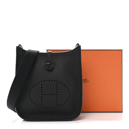 Hermes Taurillon Clemence Evelyne TPM Black 11 of 11